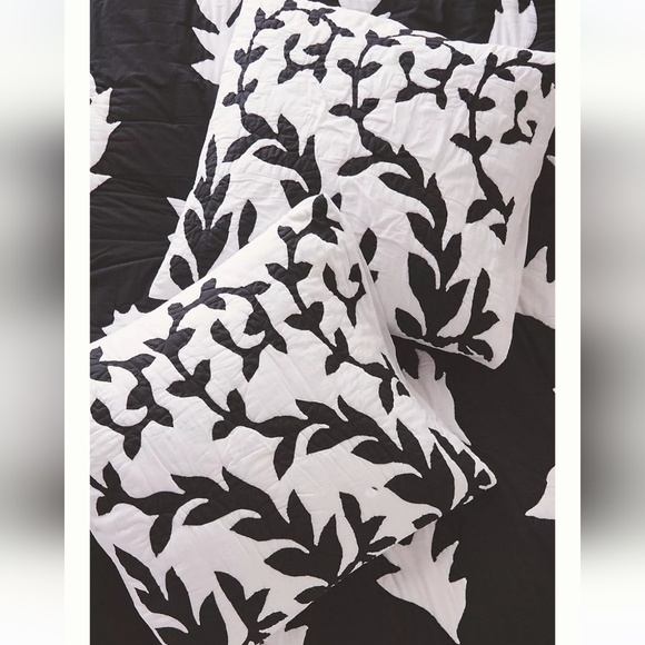 Anthropologie Bedding Anthropologie Myth Applique Euro Sham Black